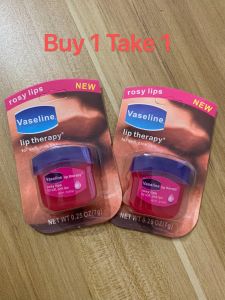 （BUY 1 TAKE 1）Vaseline Lip Therapy Lip Balm Rosy Lips 7g Skincare Moisture Petroleum Jelly Comfort