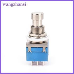 wangzhansi 1x 9-pin 3PDT กีต้าร์เอฟเฟค Pedal BOX STOMP Foot Metal SWITCH True BYPASS BLUE