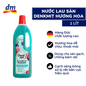 Nước lau sàn cao cấp làm sạch bóng sàn gạch sàn gỗ Denkmit chai 1 lít chính hãng Đức