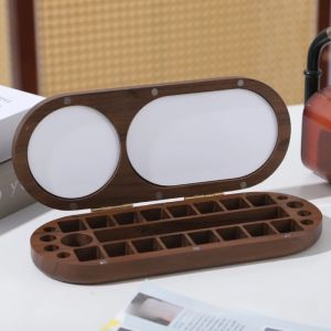 Empty Watercolor Palette Black Walnut Pigment College Student Travel Portable Pigment Packing Art Supplies