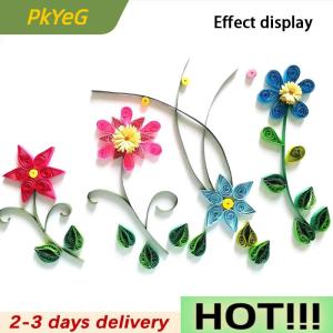 PkYeG 120Pcs/set Paper Quilling Strips Set 5mm 53cm Paper For Craft DIY Quilling Tool