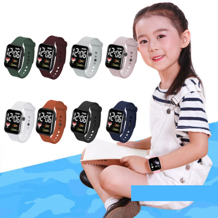 Abaaba LED Digital Silicone Kids Smart Watch Children Smartband For ...