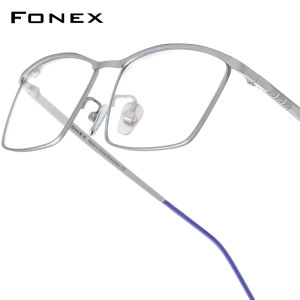 FONEX Pure Titanium Glasses Frame Men Brand Design Square Eyeglasses Ultralight Japanese High-Quality Custom Optical Eyewear 85726