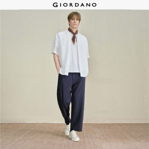 Giordano Men Slub knit cotton ankle length pants Free Shipping 18126802