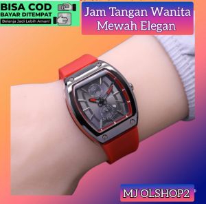TERBARU JAM TANGAN FASHION WANITA TALI RUBBER TANGGAL AKTIF BISA BAYAR DITEMPAT PAKET BOX DAN BONUS BATERAICADANGAN