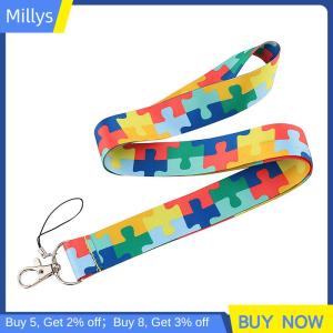 Millys Tự kỷ Mê Cung phim hoạt hình dây buộc điện thoại dễ thương Dây Móc Khóa thẻ ID điện thoại di động huy hiệu vòng chìa khóa Phụ kiện dây đeo cổ