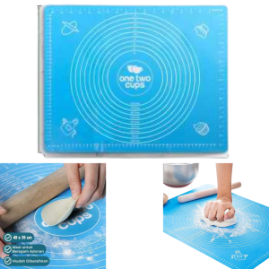 COD Alas Adonan Kue Silikon One Two Cups JJ3873 Anti Slip dan Tidak Lengket Saat Membuat Adonan Kue