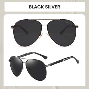 Berrybarton Kacamata Hitam Sunglasses Pria Wanita Kacamata Pilot Polarized Anti Silau Matahari UV400 8738