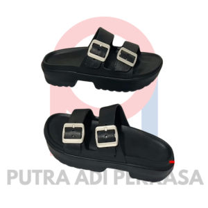 Sandal Wanita Strap Gesper Tinggi Casual Slide Cewek Slip On KADIA 8875M