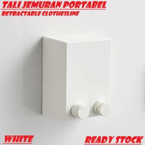 Jemuran portabel / Jemuran Gantungan Baju Portable Indoor Outdoor Retractable Tali Seling Clothesline Bahan Stainless