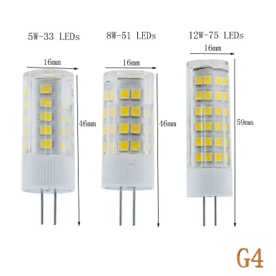 OIMG LED Bulb Light G9/G4/E14 5W 8W 12W LED Lamp AC 85-260V LED Corn Bulb SMD2835 360 Beam Angle Replace 50W 80W 120W Halogen Lamp