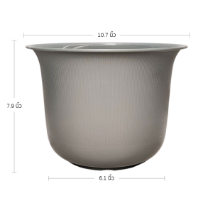 กระถาง กระถางต้นไม้ มินิมอล ถ้วยจีน ขนาด 11 นิ้ว สีเทา 10 ใบ ชิ้น อัน