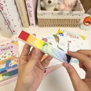 Set Lukisan Jari Kanak Kanak Buku Cap Jari Kreatif Mudah Alih Hadiah Mewarna Mainan Pendidikan Awal Kids Finger Painting Drawing Graffiti Coloring Puzzle Palm Toy Ink Mud Pigment Gift 儿童手指画涂鸦填色益智手掌画便携玩具印泥颜料绘画套装儿童礼物 A319