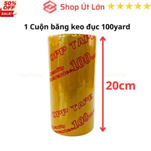 1 Cuộn băng keo Trong Đục OPP rộng 20cm 100yard dài 68 mét lõi giấy 3mm
