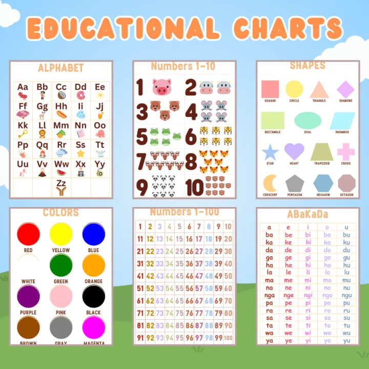 Laminated Educational Chart for Kids | Lazada PH
