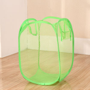 【 In Stock 】Foldable Mesh Laundry Basket Pop Up Mesh Laundry Storage Basket