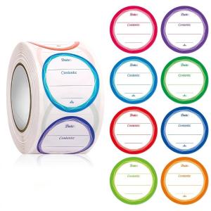 แผ่นป้ายช่องว่างแบบติดแน่นขนาด1.5นิ้ว500แผ่นสำหรับตกแต่งไวท์บอร์ดสำหรับที่จัดเก็บในตู้เย็นจัดระเบียบในห้องเรียน