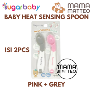 SUGARBABY Heat Sensing Safety Spoon Isi 2 / Sendok Makan Bayi Sensor Panas