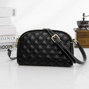 Direct from the manufacturer: high-quality cowhide small handbags for women 2026 New versatile double-layer genuine leather quilted shoulder bag