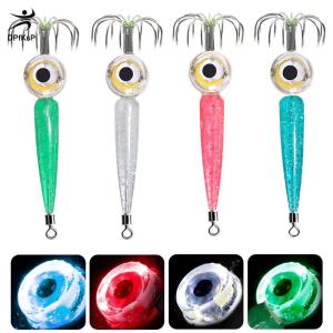 DP👓🧤🎾 Câu cá lures ánh sáng LED biển sâu Glowing Luminous mực Mực Jig móc giải quyết công cụ cho biển câu cá Feeder câu cá Phụ Kiện