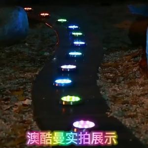 SXH  Solar Ground Stake Light Garden Lawn Light Outdoor Waterproof Stake Light LED Stainless Steel Garden Step Ladder Roadside Light