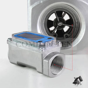 Aluminum Alloy 6par Digital Display Flow meter K24 Methanol Diesel Gasoline Kerosene Chemical Water Liquid Turbine Meter