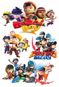 BOBOIBOY Sticker Dinding Size 8 cm Vinyl white waterproof