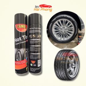 Chai xịt bóng vỏ làm đen lốp xe và phục hồi nhựa nhám CAMEL HOTTIRE