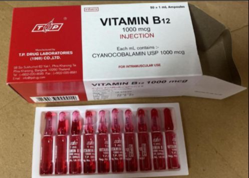 VITAMIN B12 Ampoule 1000mcg 1ml | Imported Adults Vitamin B12 Supplement B12  Red Blood Cells Production Healthy Neurological Cells Maintenance - Lazada 