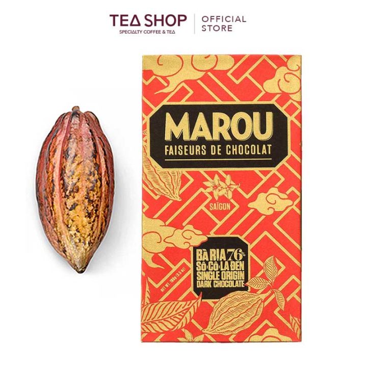 MAROU: Socola đen nguyên chất Bà Rịa 76%