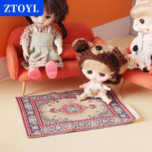 [COD]🔥🔥🔥ZTOYL 1:12 Dollhouse Miniature Turkish Carpet Floor Mat Floor Rug Cover Model Bedroom Bathroom Living Room Decor Toy