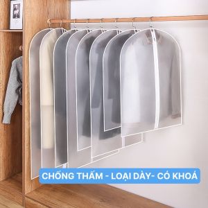 Túi Bọc Quần Áo Treo Tủ Có Khóa Chống Bụi Túi Trùm Quần Áo Chống Bụi Chống Thấm Đủ Size Clothes Bag