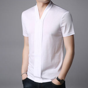 Áo thun nam Áo phông nam cổ chữ V kiể dáng Lịch lã thư sinh. Chất liệu Cotton cao cấp có giãn nhẹ không nhăn không phai màu. thấm mồ hôi mã N15