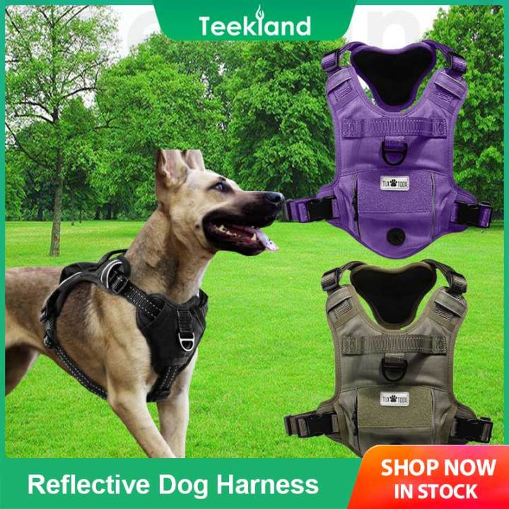 TUXTOOX Adjustable Dog Harness Vest Pet Reflective Breathable Vest