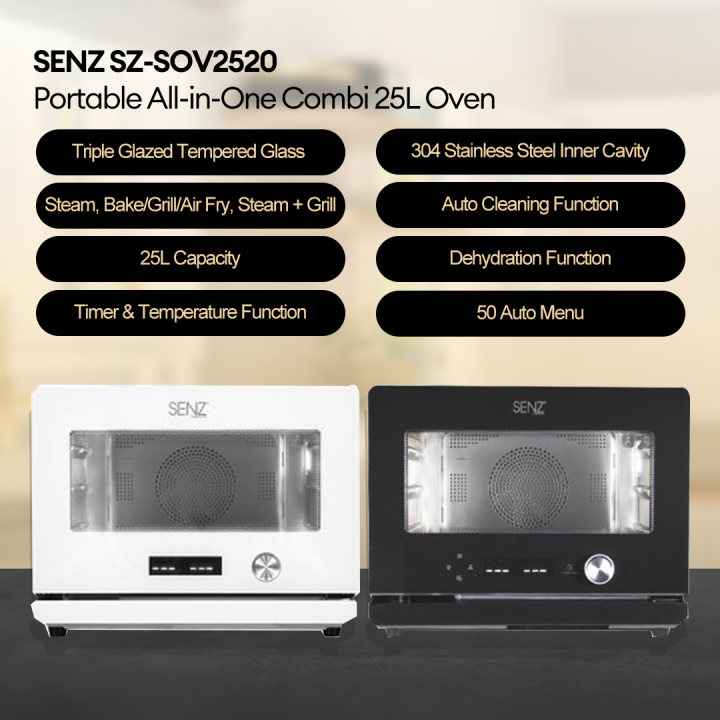 SENZ%20SZ-SOV2520%20Portable%20All-in-One%20Combi%2025L%20Oven-%20Steam,%20Bake%20/%20Grill%20/%20Air%20Fry,%20Steam%20+%20Grill%20-%20Image%203