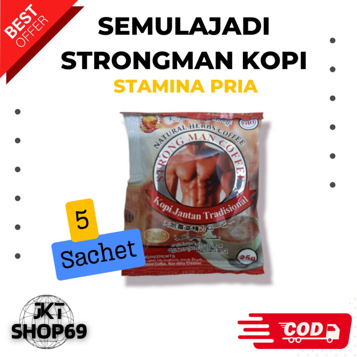 KOPI MALAYSIA STRONGMAN SEMULAJADI 5 SACHET Kopi semula jadi kuat