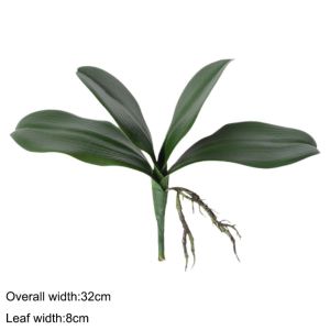NOBLELUX Green Artificial Plant Real Touch Plastic Real Touch Orchid Simulation Plant Plastic Leaves Decorative
