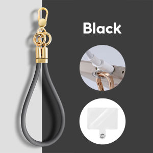 Phone Lanyard Wrist Strap Soft Silicone Anti-loss Adjustable Short Lanyard for Mobile Phone