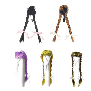 Pet Geese Dog Costume Braided Hair Decoration For Photography Gatherings Heat Resistant Fabric Craft