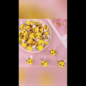 50Pcs Small Felted Bees Craft Balls Felted Bumblebees For Art Craft Clothing Accessories Baby Showers Decoration