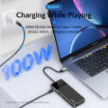 USB C Laptop Docking Station Dual Monitor, ORICO 12 In 1 USB C Hub Adapter Triple Display พร้อม HDMI 4K, DisplayPort 60HZ, Ethernet,PD3.0 100W,พอร์ต USB 4พอร์ต,เสียง3.5มม. Tf/sd สำหรับ MacBook, Windows และ Android. 