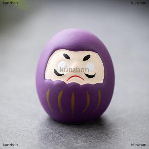 [COD] kunzhan Japanese Daruma Doll Crafts Lucky Charm Fortune Ornament Landscape Home Decor Miniature Accessories Gifts