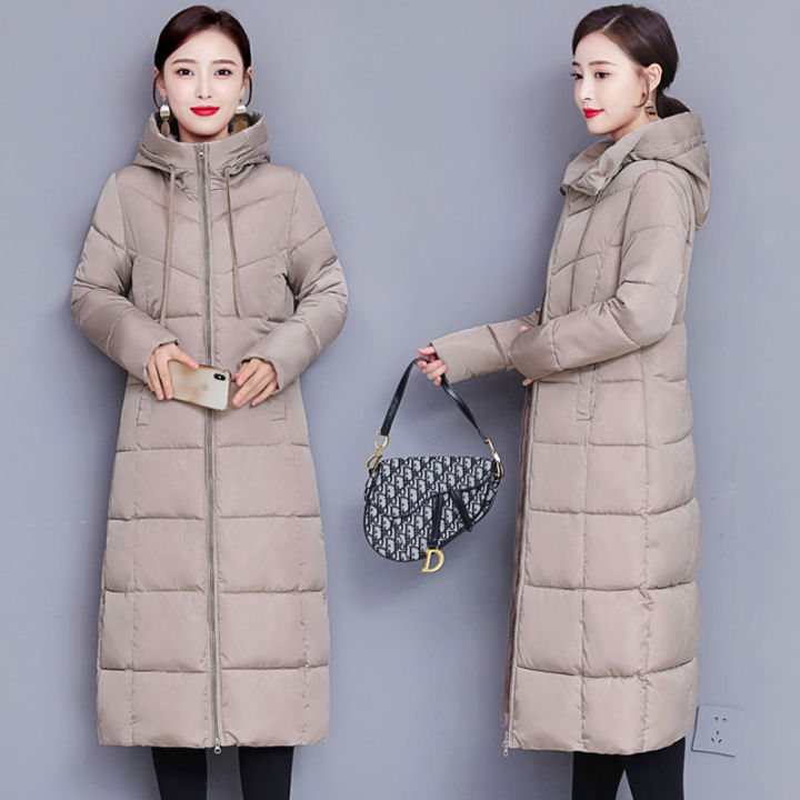 Ready Stock Down Jacket Women Long Hooded Warmth Winter New Loose Jacket M 5XL