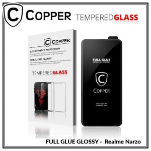 Realme Narzo - COPPER Tempered Glass Full Glue Premium Glossy