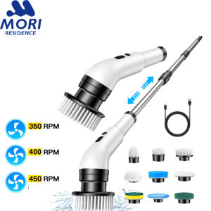 9 In 1 Portable Electric Cleaning Brush Set Household Cordless Cleaning Brush Replaceable Cleaning Head Scrubber Electric Rotary Scrub Cleaner
