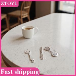 ZTOYL💝 6Pcs Kids Pretend Play Toy Dollhouse Kitchen Utensil Vertical Hanging Spoon Spatula Spoon Set Miniatures Model Kitchen Accessory
