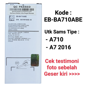 Baterai Original Sams A710 A7 2016 Battery 100% New Batre Bat