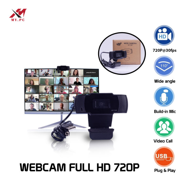YGT WEBCAM/WEB CAMERA FULL HD 1080p 720P with built-in Noise isolating  Microphone USB Hi-speed Lazada PH