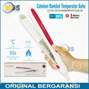 Catokan Rambut Kemei km 532 Professional Pelurus Rambut Temperatur Suhu - Pink