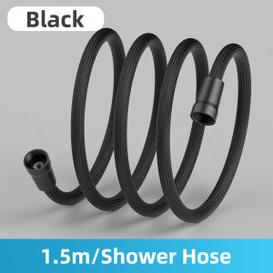 สายฝักบัวอาบน้ำสีเทาไหลขนาดใหญ่และแรงดันสูง 1.5m/2m อุปกรณ์หัวฝักบัวมือถือทนทาน